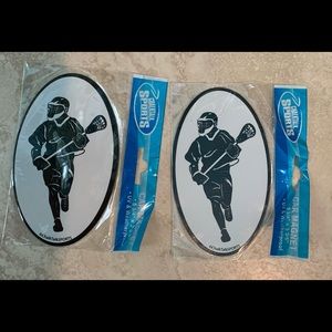 2 New LaCrosse Car Magnets Chalktalk Sports male